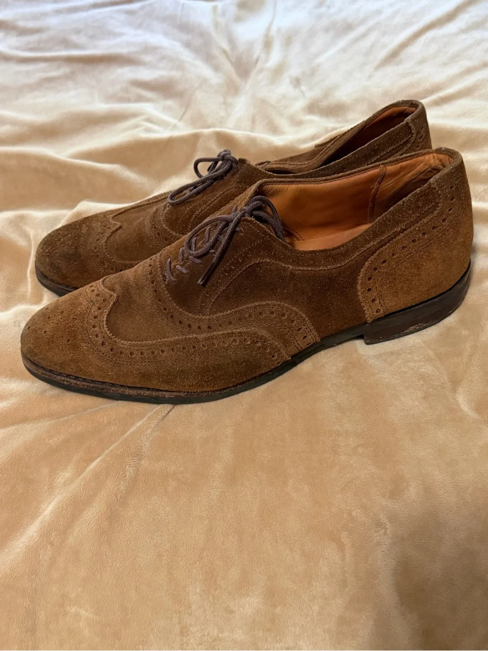Allen Edmonds McClain Brown Suede Wingtip Oxfords Men’s 11.5 D